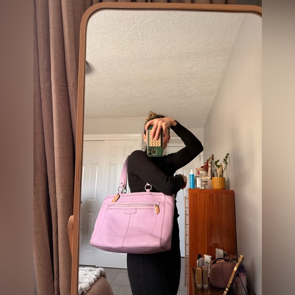 Coach Lavender Leather Tote - Picture 14 of 14